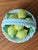 Yellow 1970s Italian Trompe L"Oeil Petite Woven Rope Basket of Lemons For Sale - Image 8 of 11
