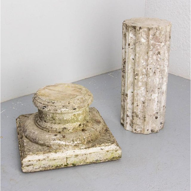 Garden Cement Columns, France, Mid-20th Century, Set of 2 For Sale - Image 3 of 14