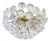 Vintage Glass and Gold-Plated Brass Ceiling Light, 1980s For Sale