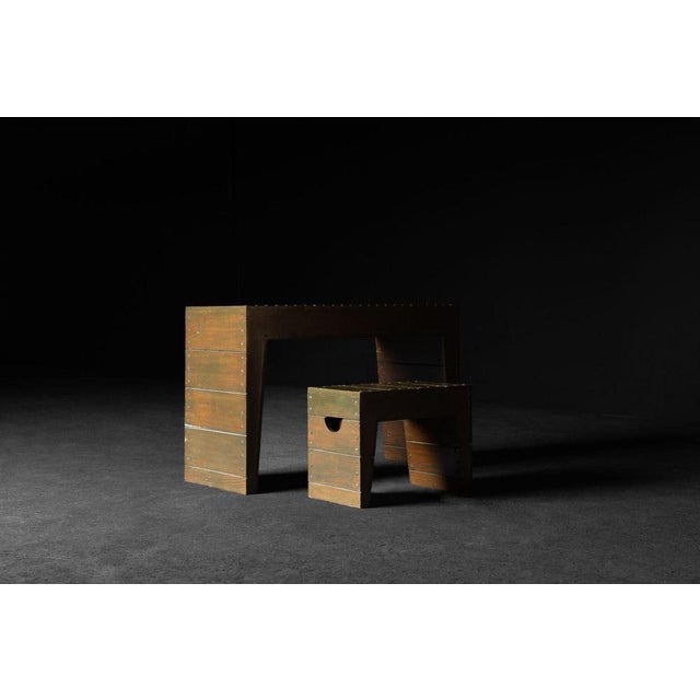 Writing table designed by Jan de Jong for Nursing Home De Weerde, Eindhoven, The Netherlands, 1966. This small writing...