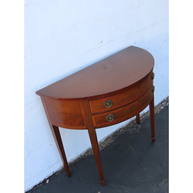 1940s Demilune Console Table Buffet Server 6562 For Sale - Image 11 of 18