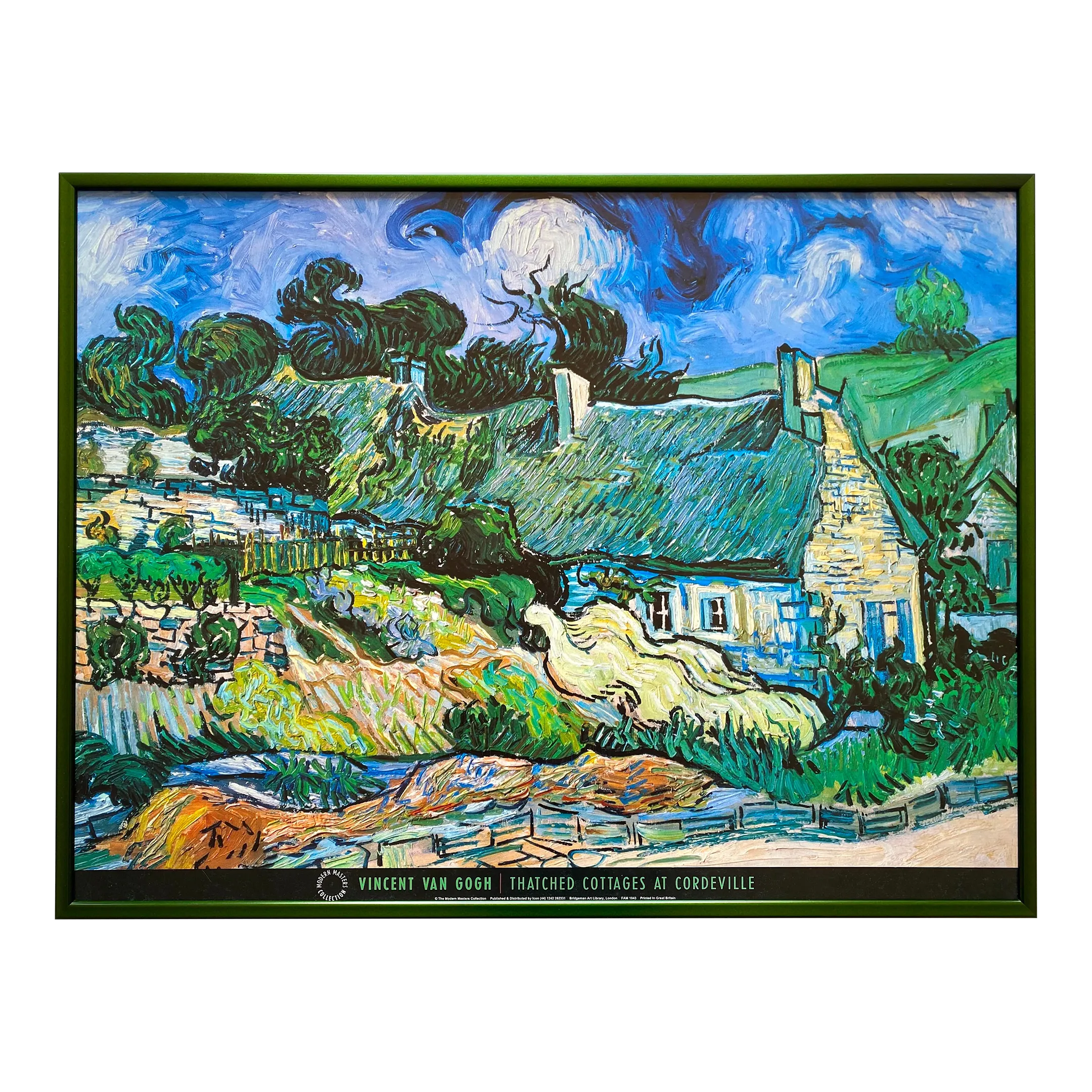 Vincent Van Gogh Vintage 1980's Lithograph Print Framed