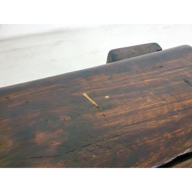 Mid-Century Modern Dutch Brutalist Wooden Coffee Table, 1970s For Sale - Image 10 of 15