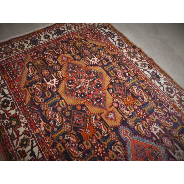 Persian Mid 20th Century Hand Knotted Persian Rug For Sale - Image 3 of 11