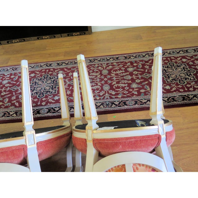 William Switzer William Switzer Louis XVI Style Fauteuils Shield Back Dinning Chairs 3200 For Sale - Image 4 of 5