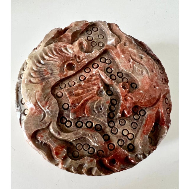 Stone Hand Carved Asian Stash Box with Lid For Sale - Image 7 of 8