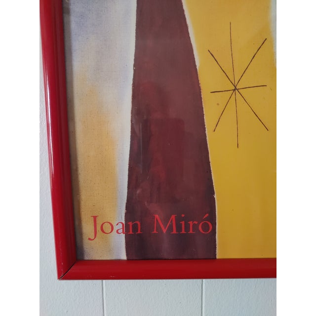 Joan Miró 1980s Netherlands Print Poster of Joan Miro Work, Framed For Sale - Image 4 of 6