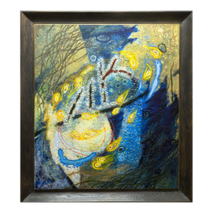 Paul VerBurg Ageless Signed Contemporary Abstract Oil Painting on Canvas Framed