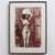 Nude woman drying her hair', crayon and pencil on fine paper (1967), by raymond dèbieve (1931 - 2011). A shapely woman has...