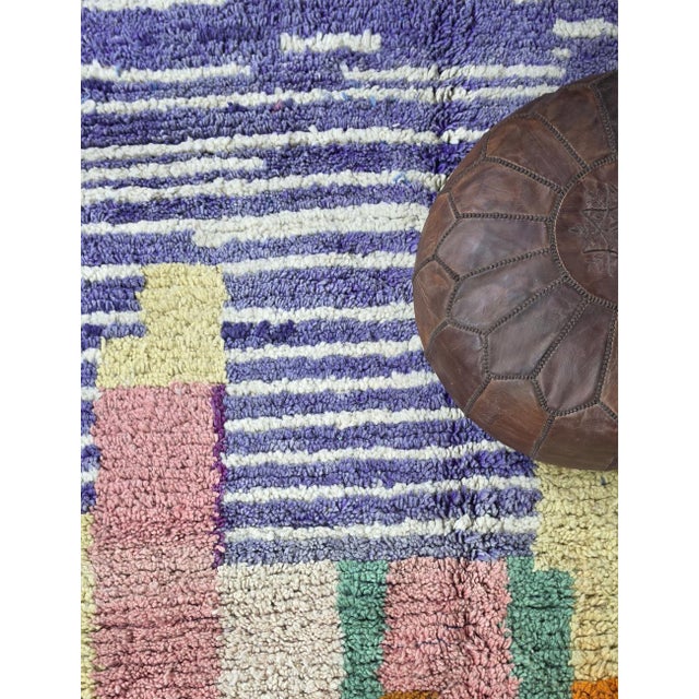 Handwoven Berber Wool Rug - 8.7 X 7.1 Ft For Sale - Image 4 of 8
