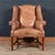 20th Century English Sheepskin Leather Wingback Armchair For Sale - Image 3 of 18