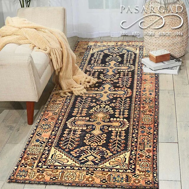 Pasargad DC Persian Antique Hand Knotted Malayer Rug For Sale - Image 4 of 4