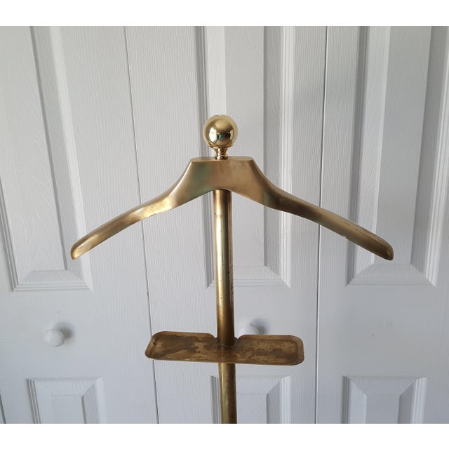 Vintage Brass Clothing Valet Butlers Rack Dressing Stand Coat Hat Suit Hanger Chairish