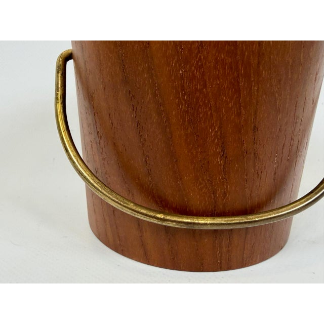 Mid-Century Modern Danish Teak and Brass Digsmed Ice Bucket, 1960s, in Very Good conditions. Designed 1960 to 1969 This...