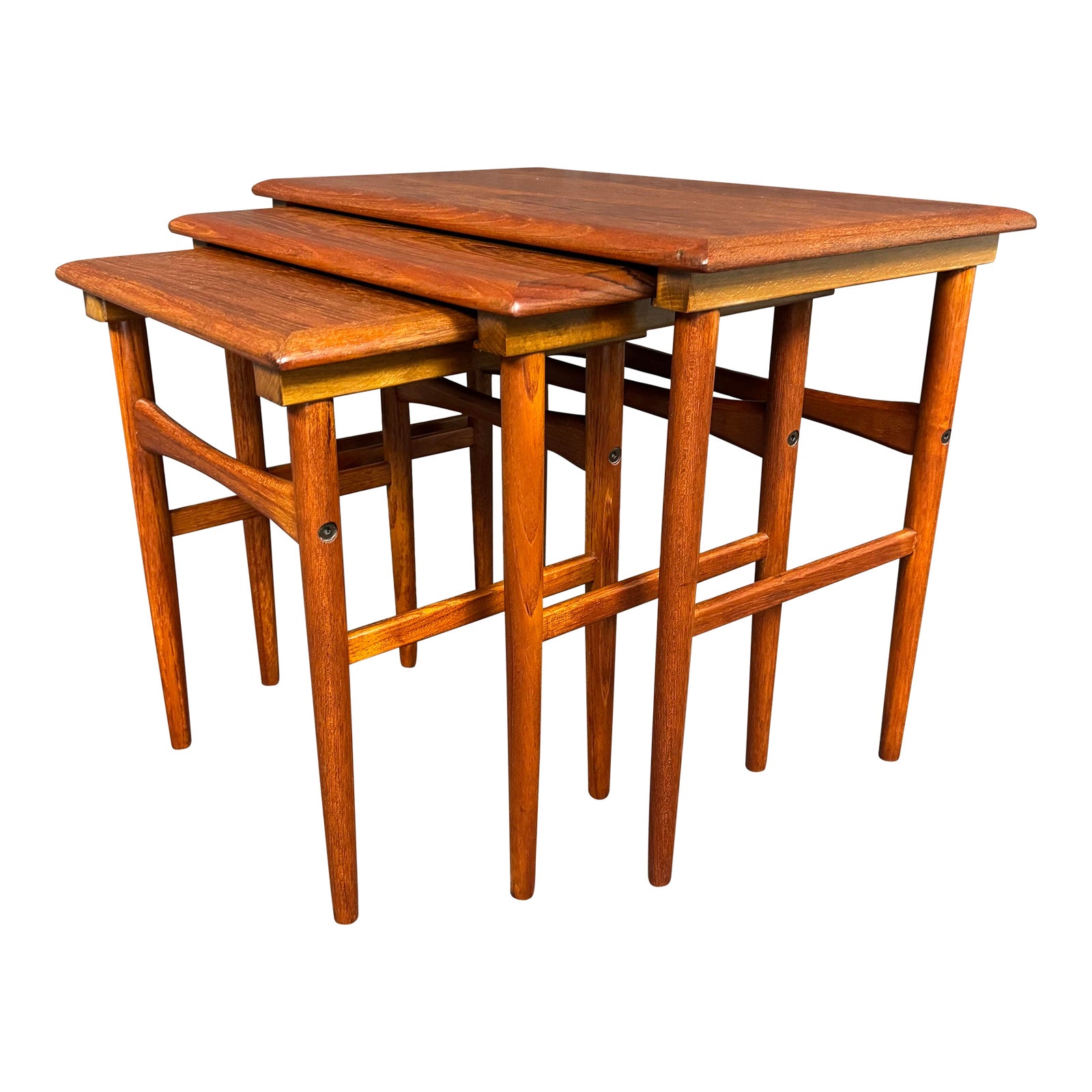 Set of Vintage Danish Mid Century Modern Teak Nesting Tables