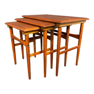 Set of Vintage Danish Mid Century Modern Teak Nesting Tables