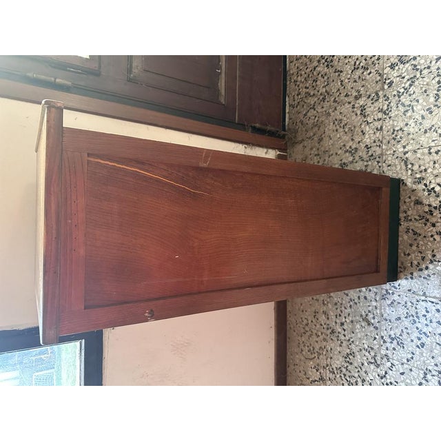Brown Cabinet with Roller Shutter, Early 20th Century For Sale - Image 8 of 16