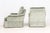 Baker Gray Velvet Upholstered Chairs and Ottoman For Sale - Image 9 of 12