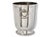 This elegant French silverplate champagne bucket features a classic tapered form accented with simple ring handles and a...
