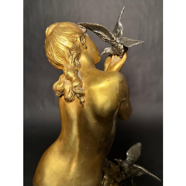 Late 19th Century Exotic Gilt And Silvered Bronze By Mathurin Moreau For Sale In New York - Image 6 of 9