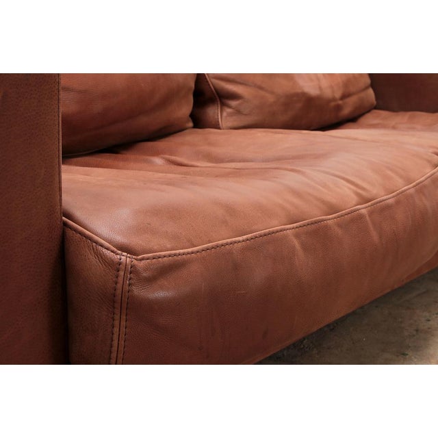 Vintage Budapest Sofa in Cognac Color by Paola Navone for Baxter, 1990s For Sale - Image 13 of 17