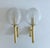 Metal Vintage Brutalist Glass Sconces from Doria Leuchten, Germany, Set of 2 For Sale - Image 7 of 17