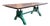 Custom Table With Vintage Hure Cast Iron Base and New Walnut Top For Sale
