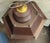 Copper Mid 20th Century French Large Scale Hexagon Copper / Cast Iron & Brass Three Light Lanterns - Pair For Sale - Image 8 of 11
