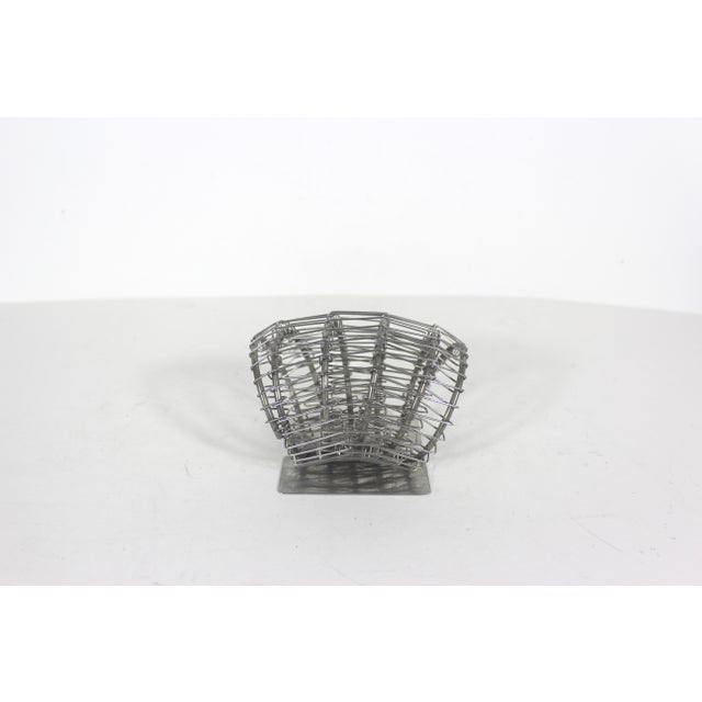 1980s Vintage Wire Flower Frog for Ikebana Arrangements, Hairpin Flower Holder, Unique, Unusual, Perfect Arrangers For Sale - Image 5 of 6
