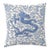 The House of Scalamandré Chi'En Dragon Pillow, Hyacinth Blue For Sale
