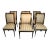 Early 20th Century Set of 6 Regency Style Maple Dining Room Chairs, New Upholstery For Sale