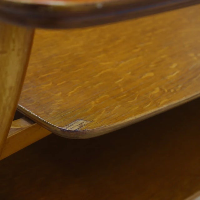 Brown 1950s Mid Century Side Table Serving Tray by Hans Olsen For Sale - Image 8 of 12