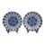 Antique Chinese Export Blue & White Porcelain Chargers For Sale