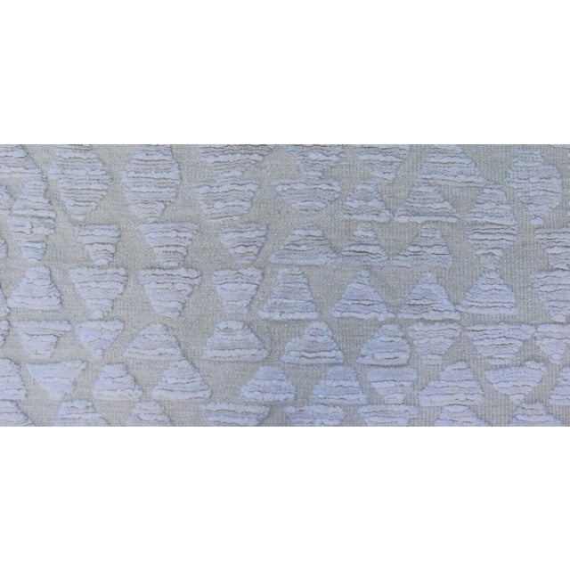 2010s Abstract Modern Area Rug in L. Blue, Taupe, Beige With Minimalist Design For Sale - Image 9 of 13