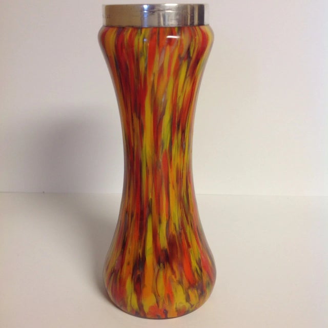 Mid-Century Modern 19th Century Sterling Mounted Hallmarked Vase For Sale - Image 3 of 6