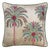 Beige Embrodiery Palm Tree Decorative Pillow Cover, Tropical Decor Pillow Cover Linen With Cotton, 18x18 / 45x45cm Decor Cushion Cover For Sale