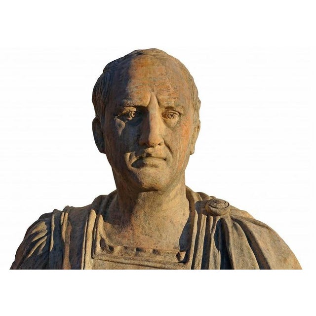 Unknown Artist, Cicerone Marcus Tullius Bust, 21st Century, Terracotta For Sale - Image 3 of 6