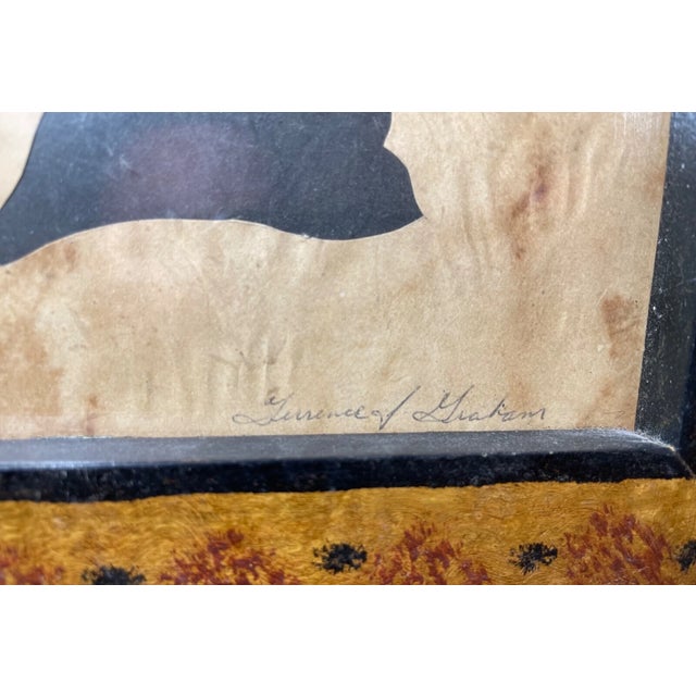 19th Century Antique 1800's Terrence Graham Cut Out Black Silhouette Portrait Mary Lincoln For Sale - Image 5 of 10