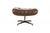 Wood Mid Century Vintage Rosewood 671 Ottoman — Charles Eames for Herman Miller — Original Brown Leather For Sale - Image 7 of 10