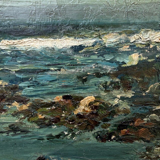 Paint Mid-20th Century American Seascape Oil Painting For Sale - Image 7 of 11