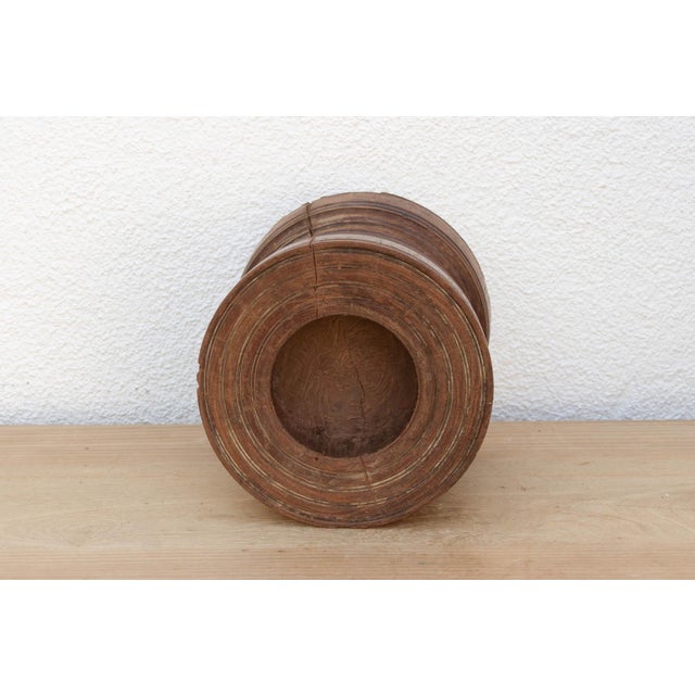 Brown Antique Kitchen Teak Grinder For Sale - Image 8 of 10