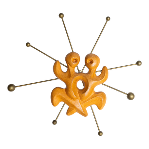 Mid-Century 50's Frederic Weinberg "Gemini" Starburst Wall Sculpture