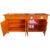 Henredon 1970s 72" Finished Electric Orange 4 Door 4 Drawer Henredon Vintage Buffet For Sale - Image 4 of 5