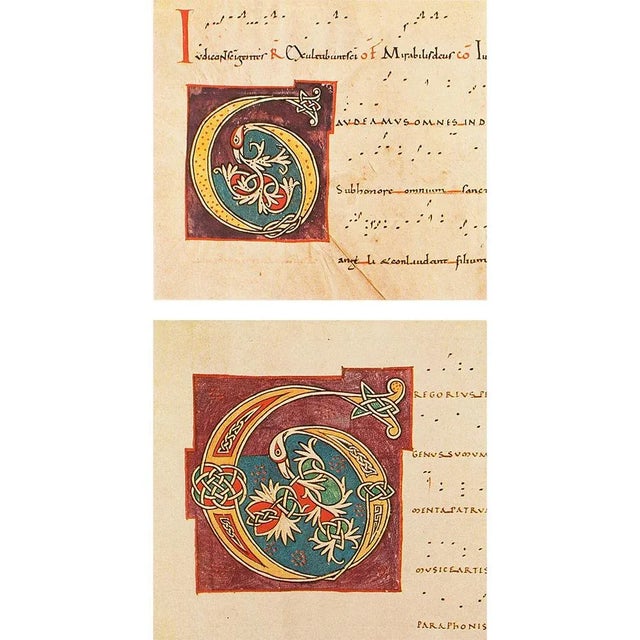 1949 Letter G From "A Lectionary of Limoges", First Edition Parisian Lithographs - Set of 2 For Sale In Dallas - Image 6 of 8