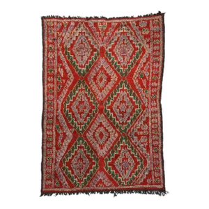 Mid 20th Century Vintage Berber Moroccan Rug - 05'10 X 08'04