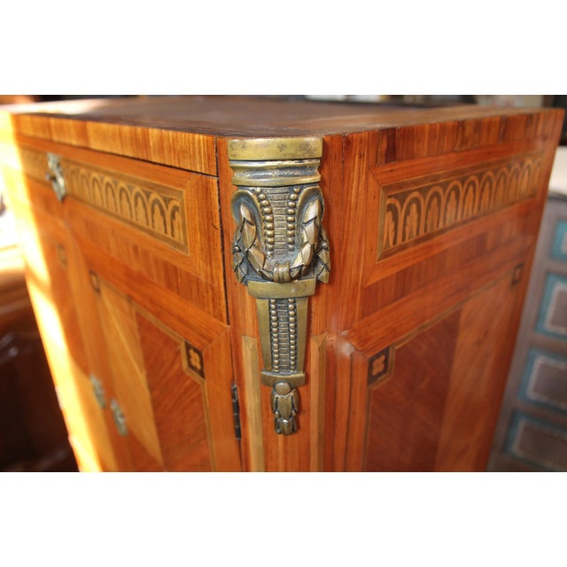 Early 20th Century Tall French Transitional Louis XV Style Narrow Cabinet For Sale - Image 5 of 12