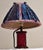 Vintage Italian Red Murano Glass Table Lamp with Fabric Shade, 1960s For Sale - Image 3 of 10
