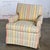 Mid to Late 20th Century Traditional Club Chair by Henredon With Striped Pastel Fabric For Sale - Image 6 of 18