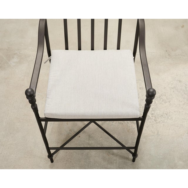 Metal Set of Four Michael Taylor Montecito Bronzed Garden Barstools For Sale - Image 7 of 18