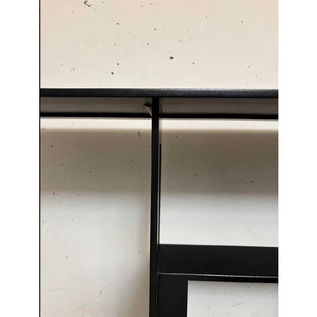 Black Steel Console by Léopold Gest for Protis 1980 For Sale - Image 8 of 11